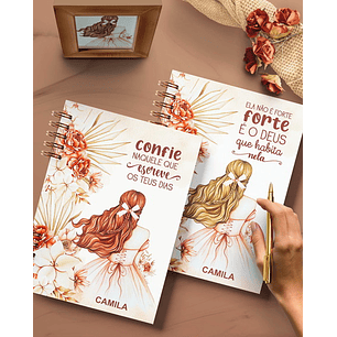  ARQUIVO CADERNOS COLEÇÃO FLORAL BOHO MIOLO PAUTADO VERSÍCULOS – BICHO PAPEL