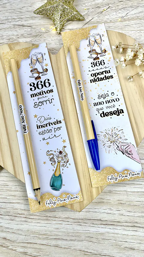 Arquivo de Corte Card Caneta ou Lápis Ano Novo - MADI