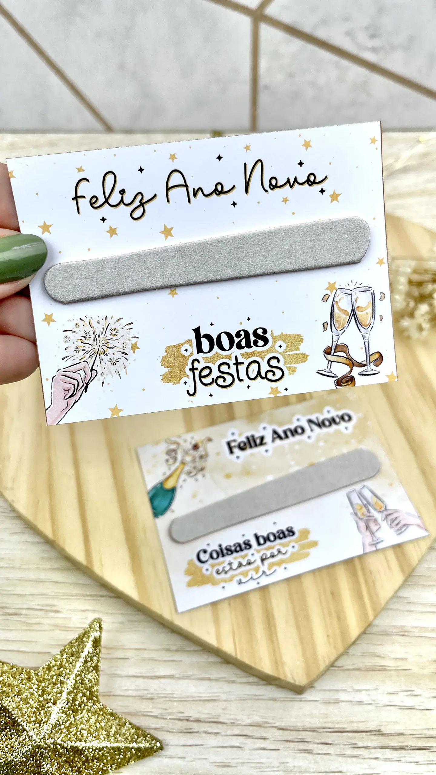 Arquivo de Corte Card Lixa de Unha Ano Novo - MADI 1