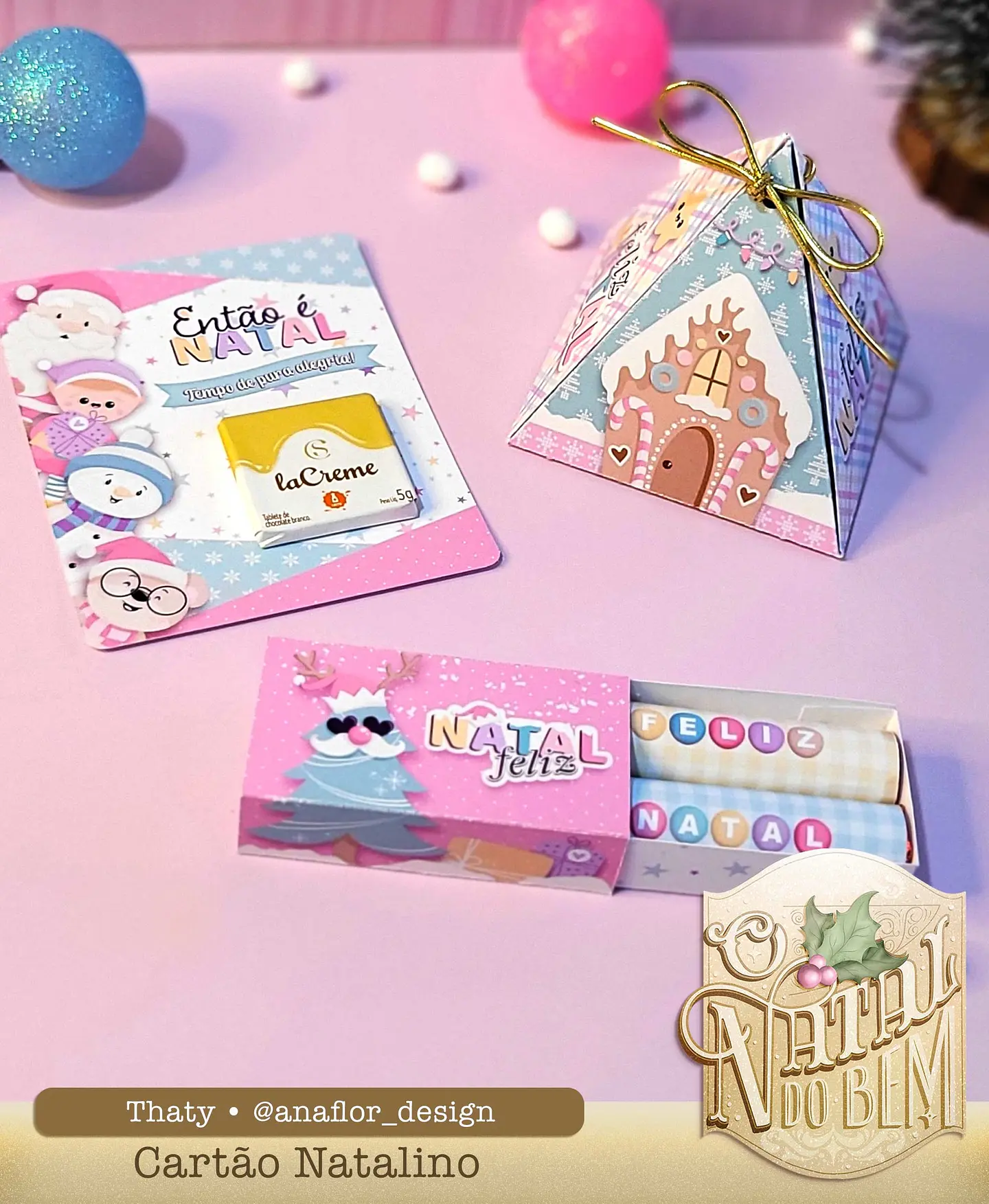 Arquivo De Corte Triângulo, Batom E Card Natal - Ana Flor 1