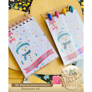 Arquivo Bloquinho A6 Natal - Aplique-me com amor