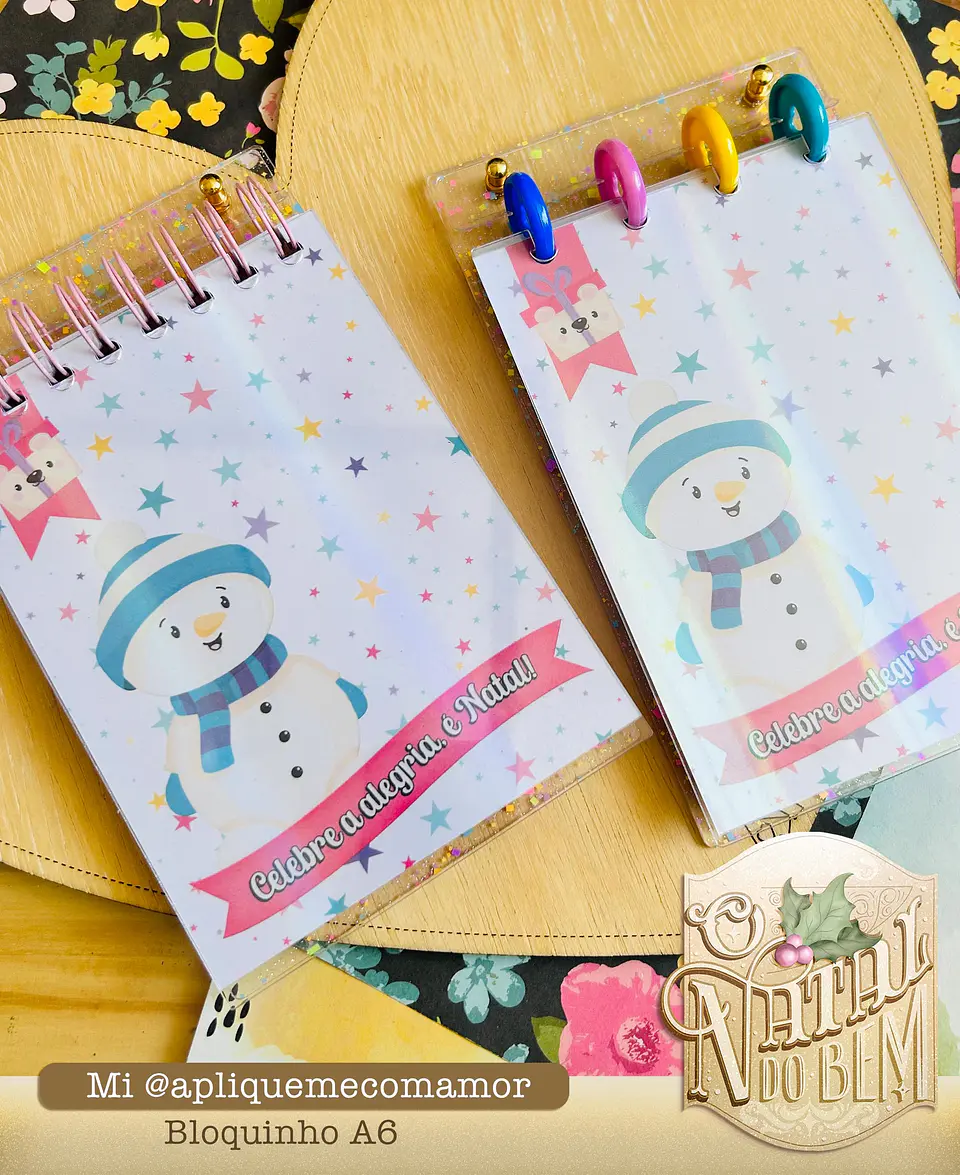 Arquivo Bloquinho A6 Natal - Aplique-me com amor 1