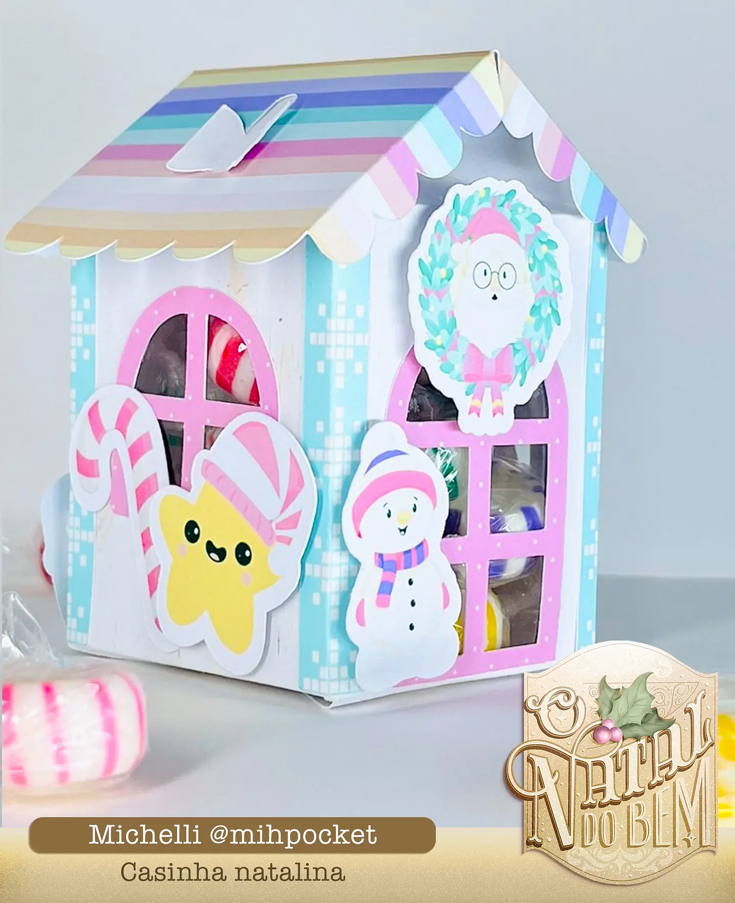 Arquivo de Corte Casinha de Doces Natal - Mih Pocket 1
