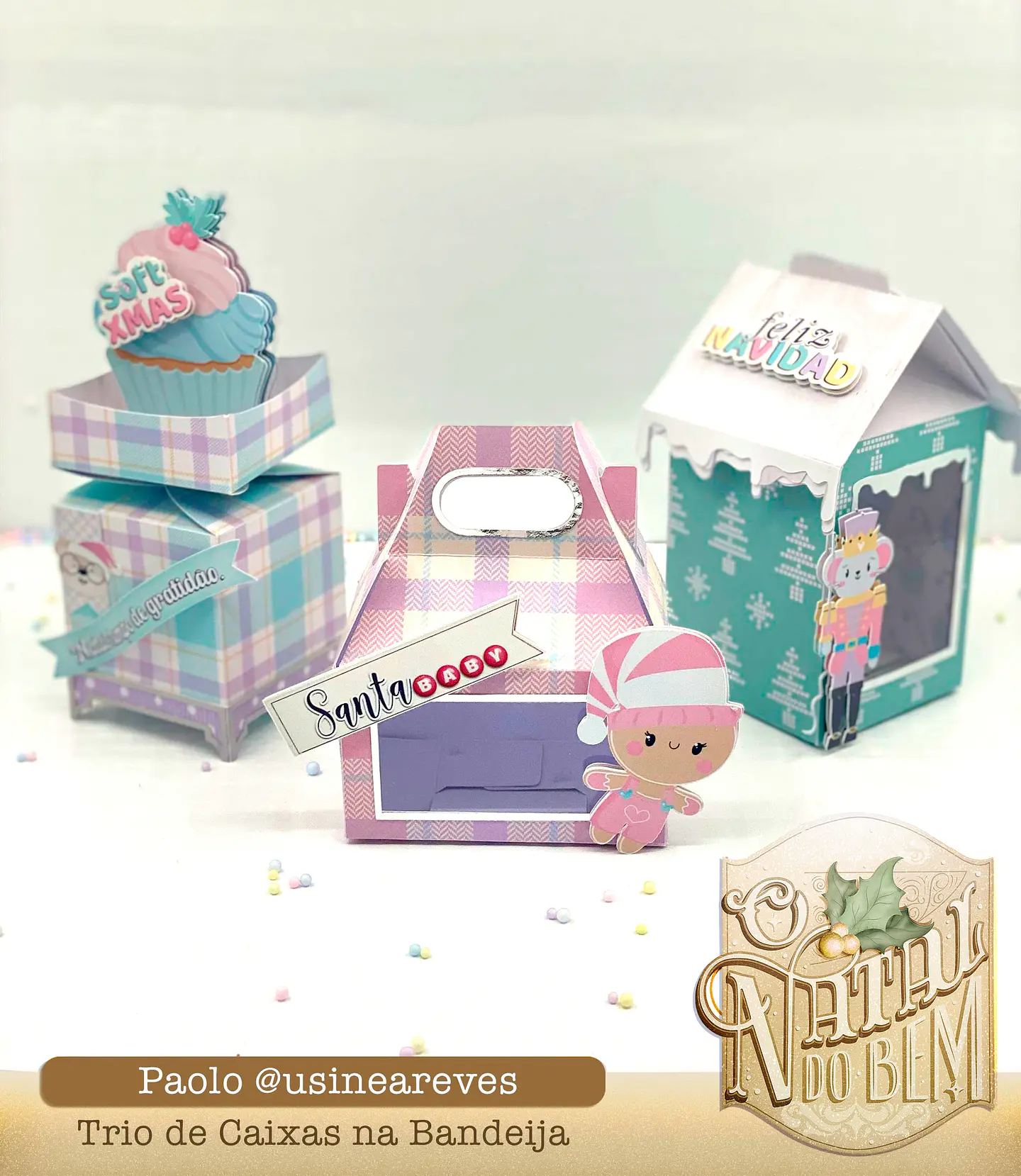 ARQUIVO DE CORTE BANDEJA E CAIXINHAS NATAL - TITA 2