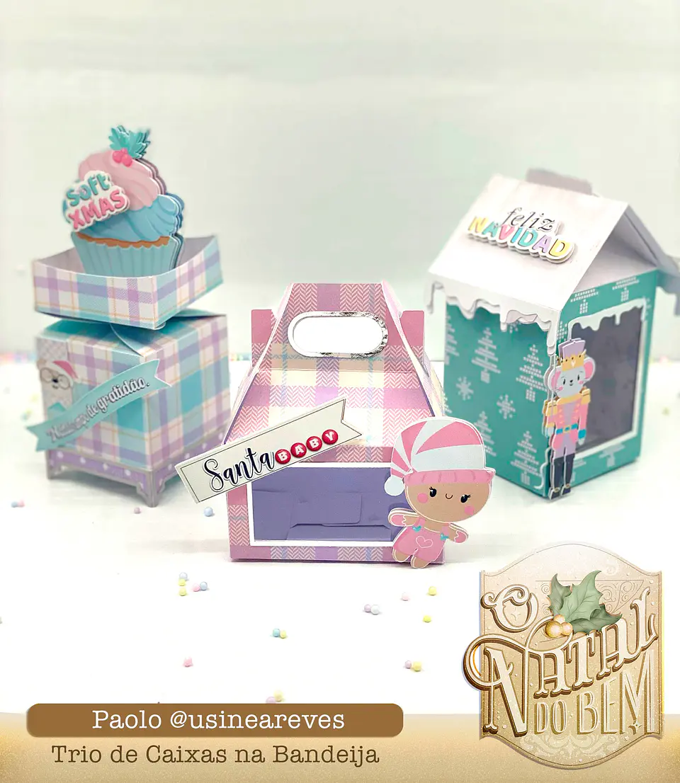 ARQUIVO DE CORTE BANDEJA E CAIXINHAS NATAL - TITA 2