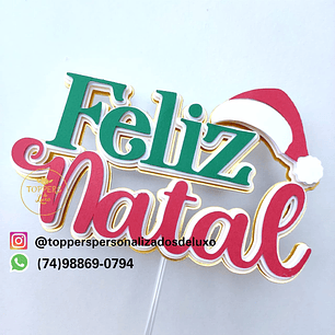 ARQUIVO TOPO DE BOLO FELIZ NATAL