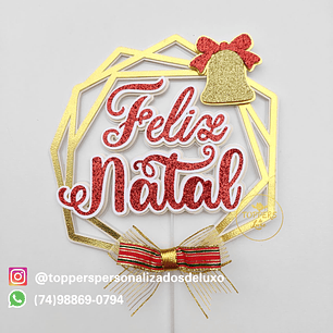 ARQUIVO DE CORTE TOPO DE BOLO GEOMETRICO NATAL