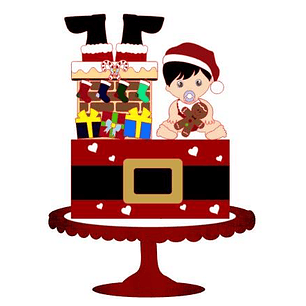 ARQUIVO DE CORTE TOPO DE BOLO NATAL BABY MENINO