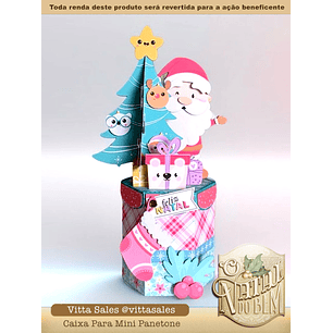 Arquivo de corte caixa panetone natal