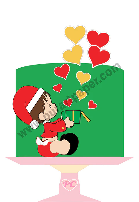 ARQUIVO DE CORTE TOPO DE BOLO NATAL BABY