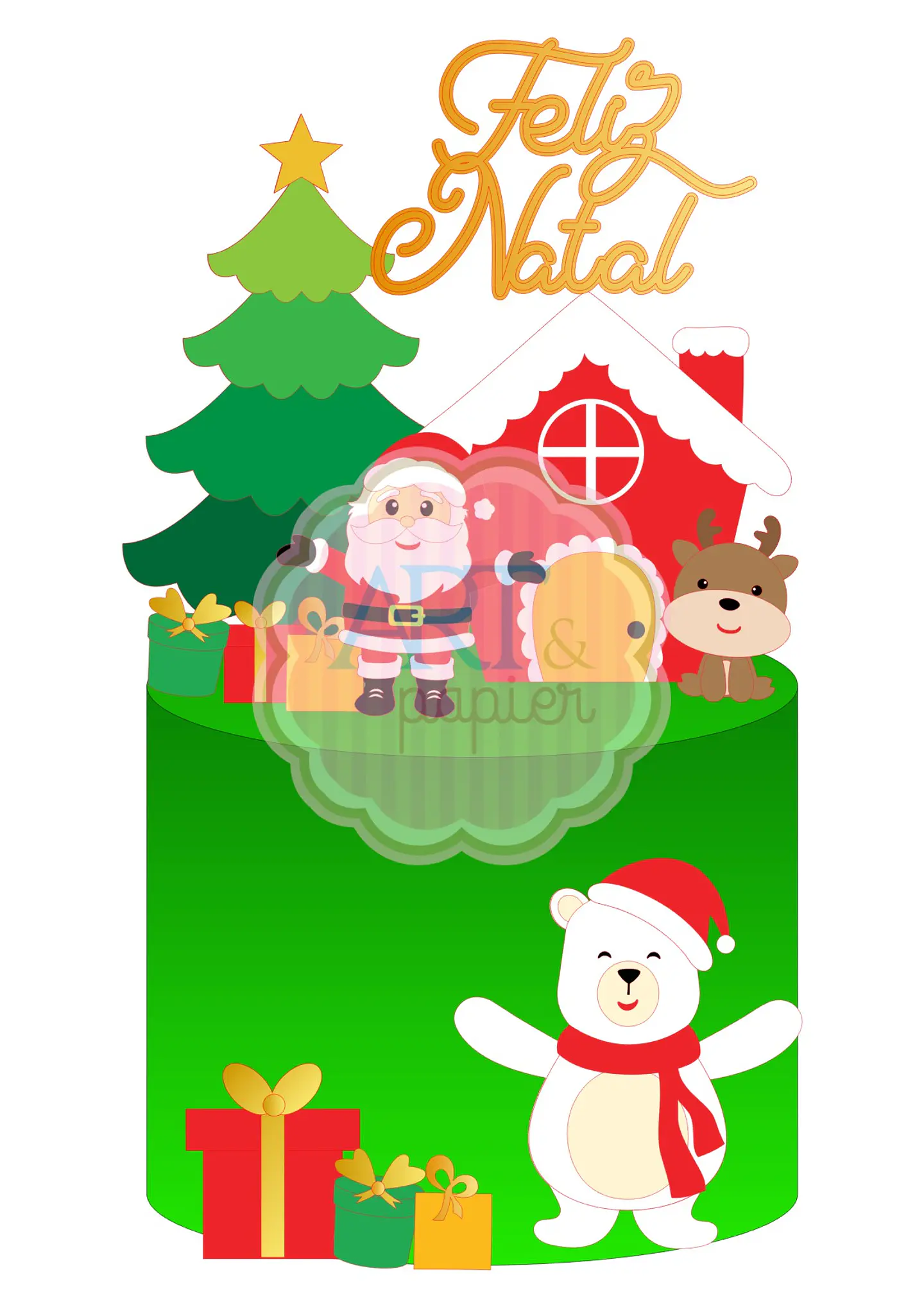 ARQUIVO DE CORTE TOPO DE BOLO NATAL 1