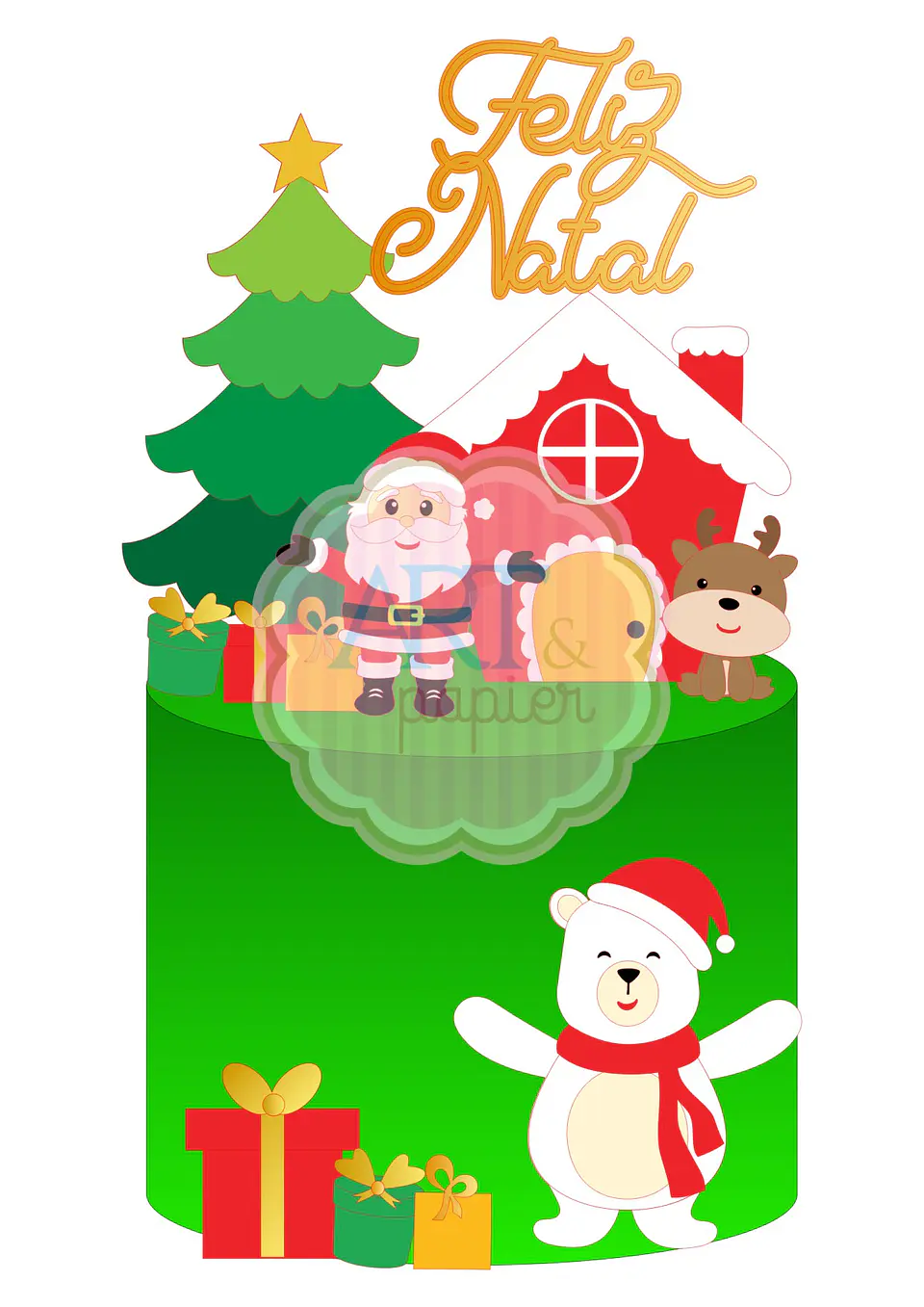 ARQUIVO DE CORTE TOPO DE BOLO NATAL 1