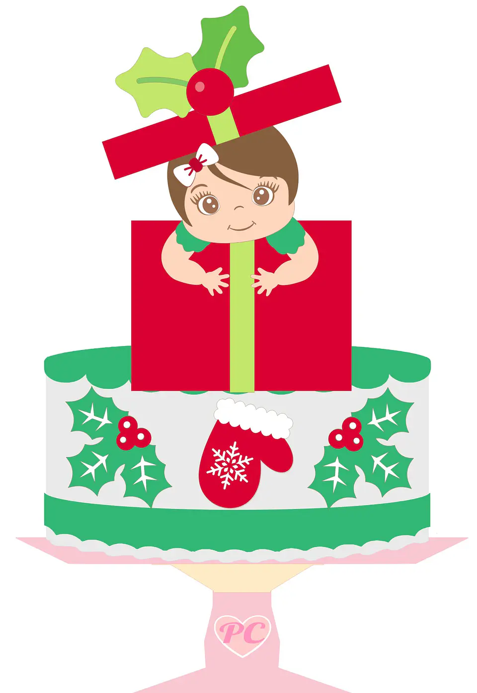ARQUIVO DE CORTE TOPO DE BOLO NATAL BABY 1
