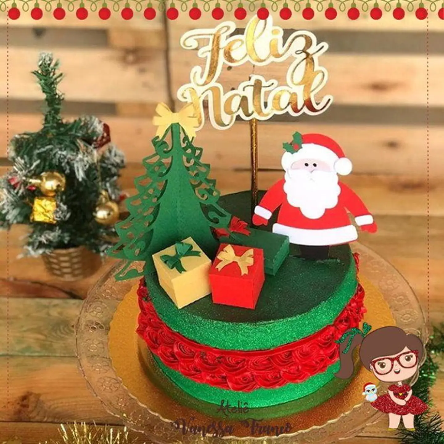 ARQUIVO DE CORTE TOPO DE BOLO NATAL 1