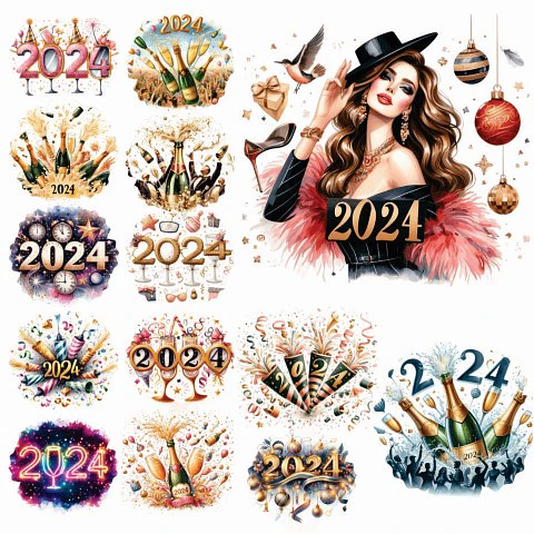 Kit digital ano novo 2024 - Yukina