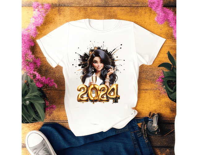 Arquivo sublimação camisetas ano novo 2024 - yukina
