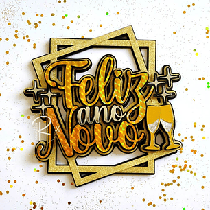 arquivo de corte topo de bolo ano novo