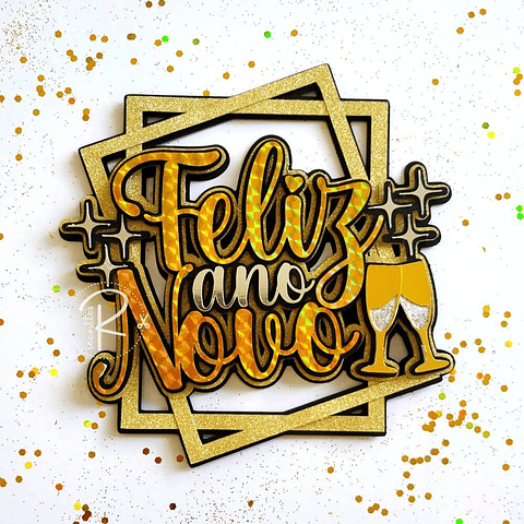 arquivo de corte topo de bolo ano novo