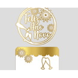 ARQUIVO DE CORTE TOPO DE BOLO FELIZ ANO NOVO