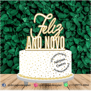 ARQUIVO DE CORTE TOPO DE BOLO ANO NOVO