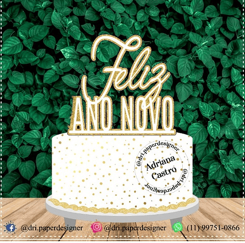 ARQUIVO DE CORTE TOPO DE BOLO ANO NOVO