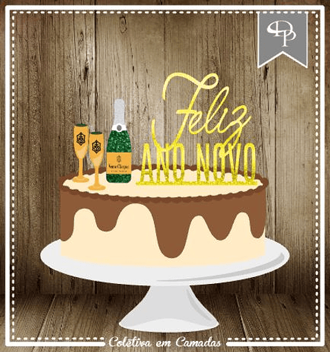 ARQUIVO DE CORTE TOPO DE BOLO ANO NOVO