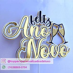 ARQUIVO DE CORTE TOPO DE BOLO FELIZ ANO NOVO