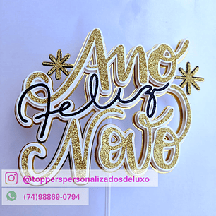 ARQUIVO DE CORTE TOPO DE BOLO ANO NOVO