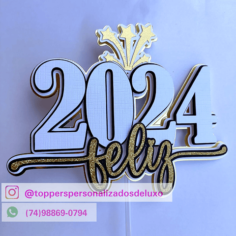 ARQUIVO DE CORTE TOPO DE BOLO ANO NOVO