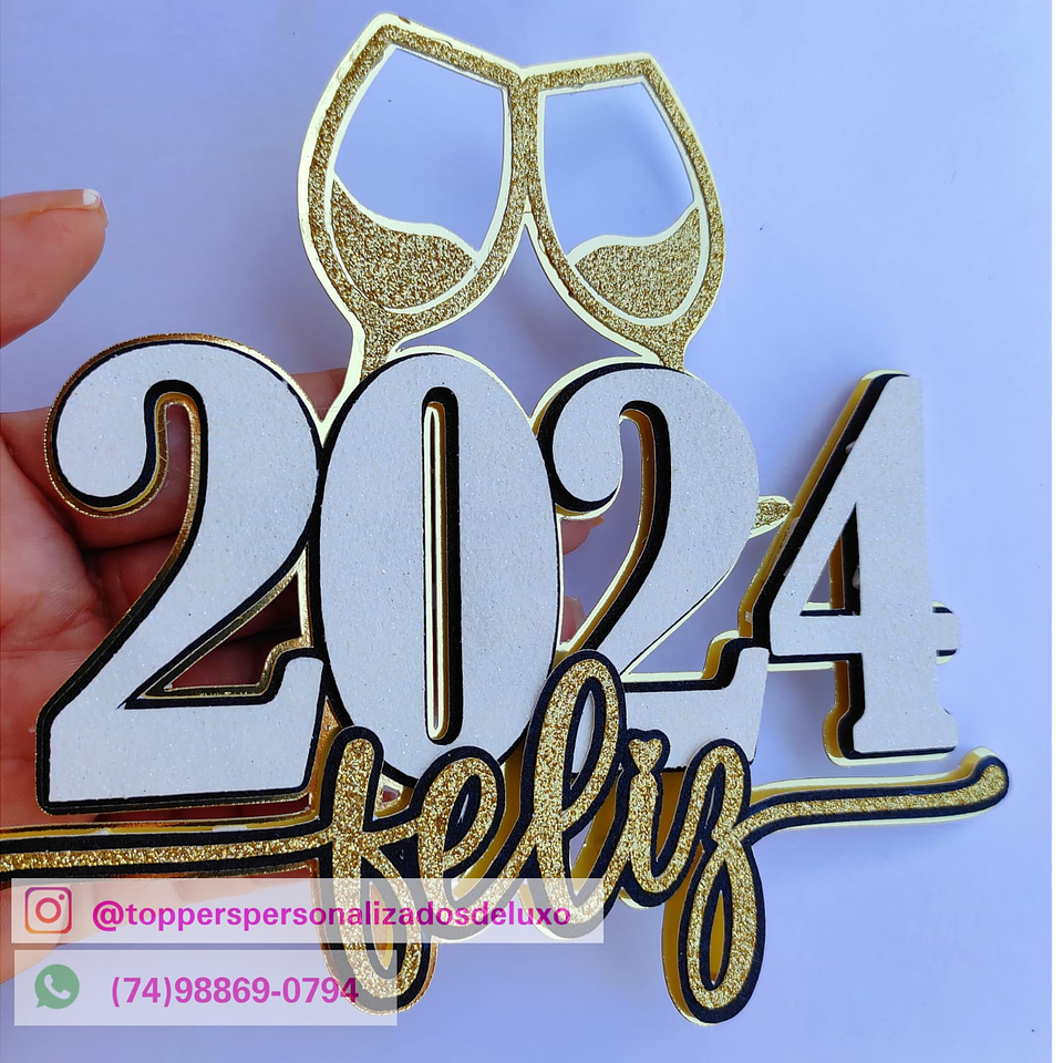 ARQUIVO DE CORTE TOPO DE BOLO ANO NOVO 2024 1