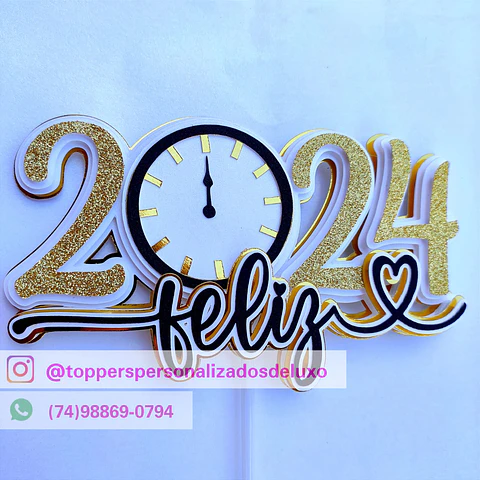 ARQUIVO DE CORTE TOPO DE BOLO ANO NOVO