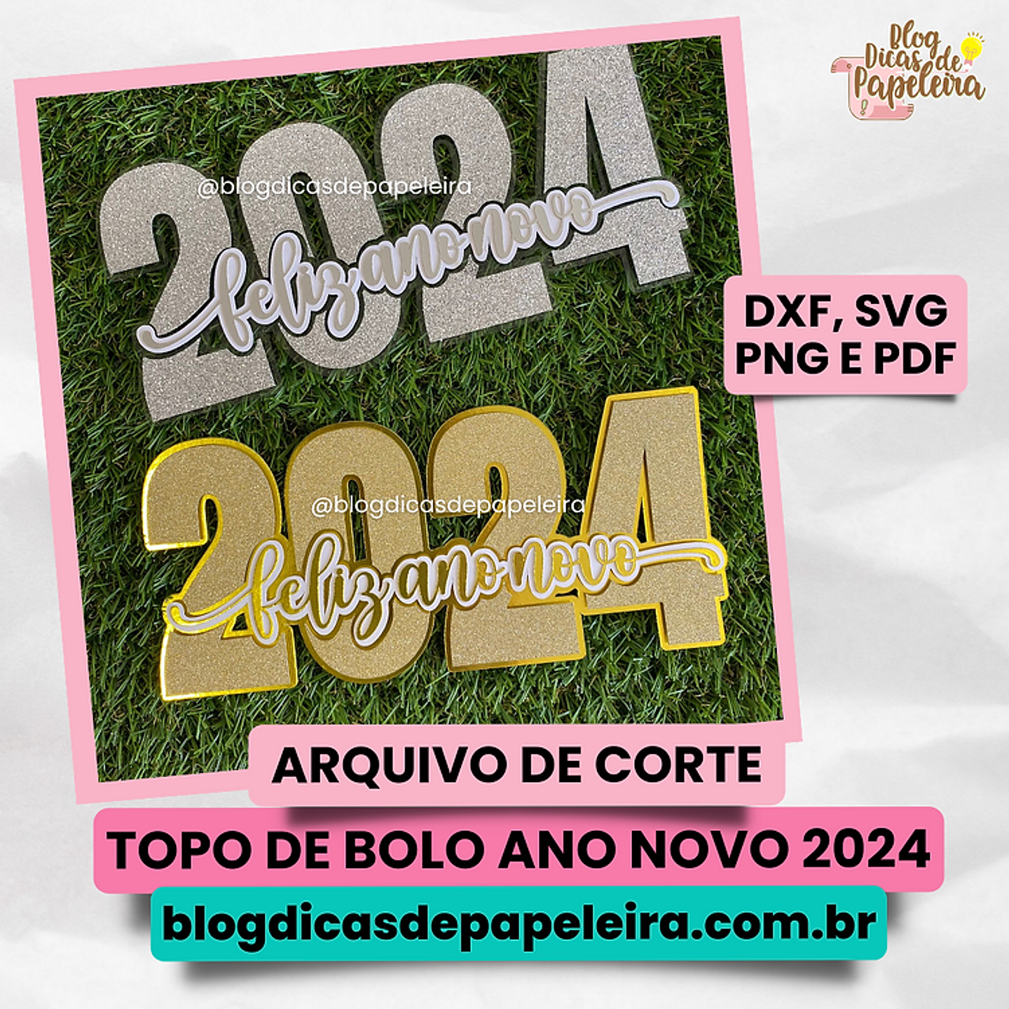 ARQUIVO DE CORTE TOPO DE BOLO ANO NOVO 1