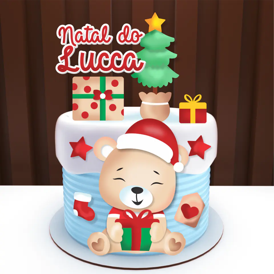 ARQUIVO DE CORTE TOPO DE BOLO URSINHO NATAL 1