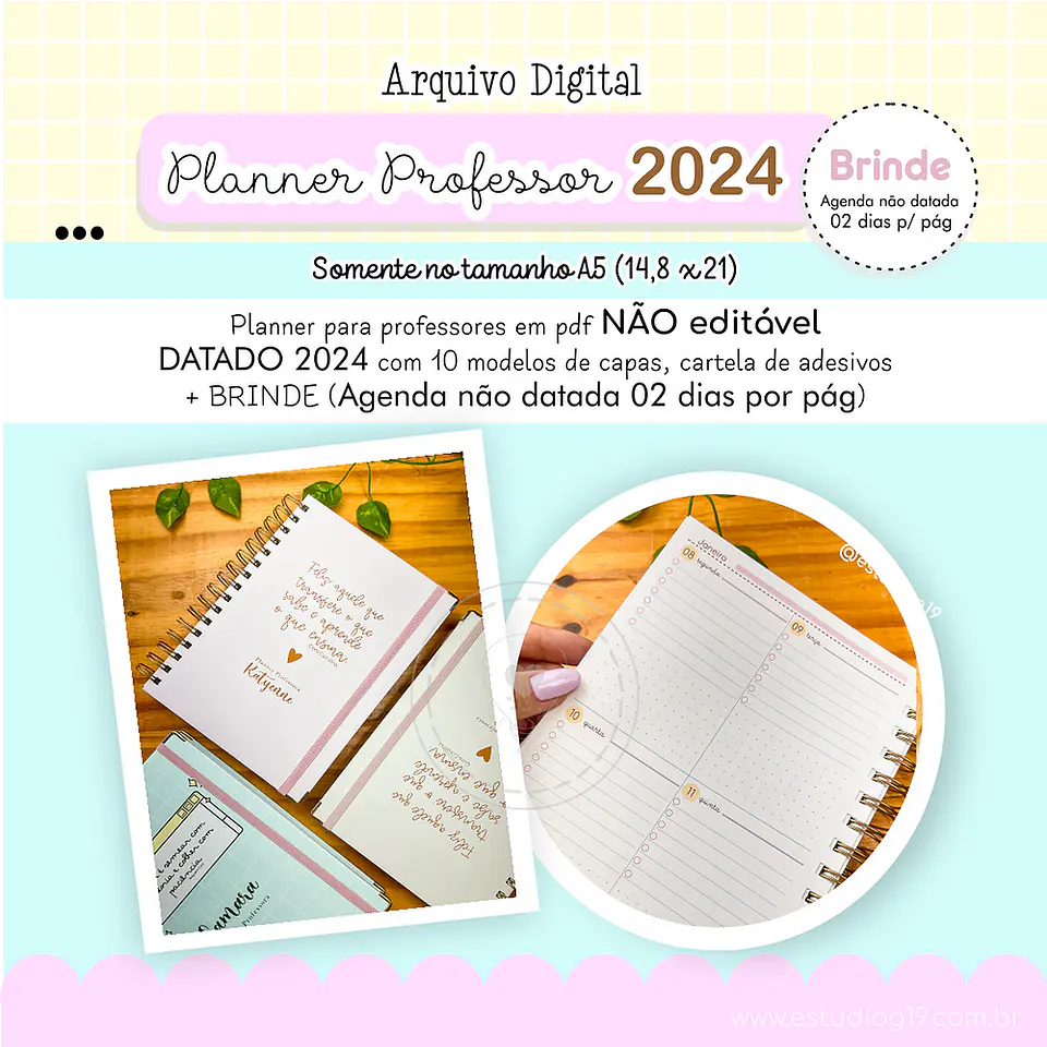 PLANNER PROFESSOR + AGENDA 02 DIAS - ESTUDIO G19 1