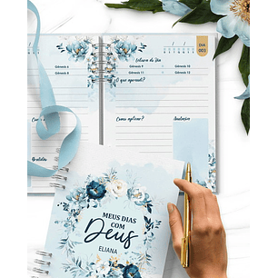 Arquivo Devocional Floral Azul