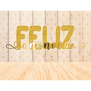 ARQUIVO DE CORTE TOPO DE BOLO ANO NOVO