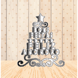 ARQUIVO DE CORTE TOPO DE BOLO ARVORE DESEJOS ANO NOVO