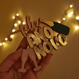 ARQUIVO DE CORTE TOPO DE BOLO ANO NOVO REVEILLON