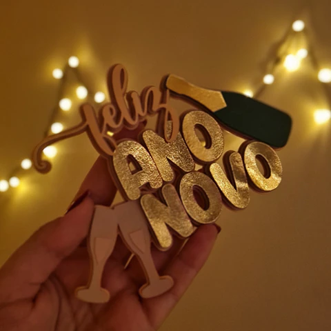 ARQUIVO DE CORTE TOPO DE BOLO ANO NOVO REVEILLON