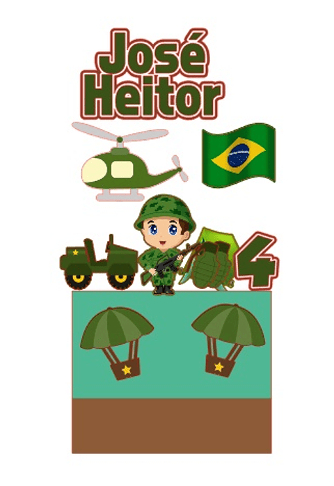 ARQUIVO DE CORTE TOPO DE BOLO EXÉRCITO