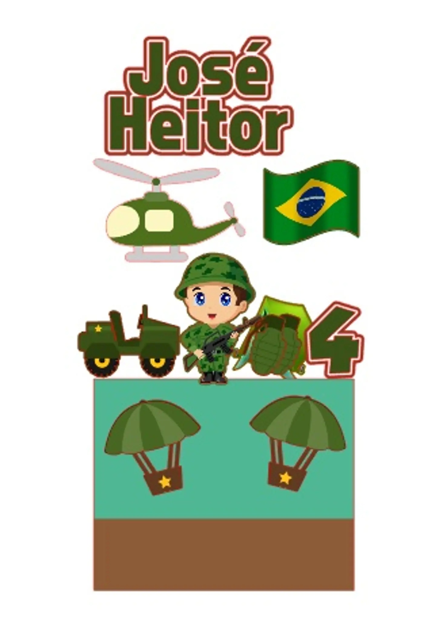 ARQUIVO DE CORTE TOPO DE BOLO EXÉRCITO 1