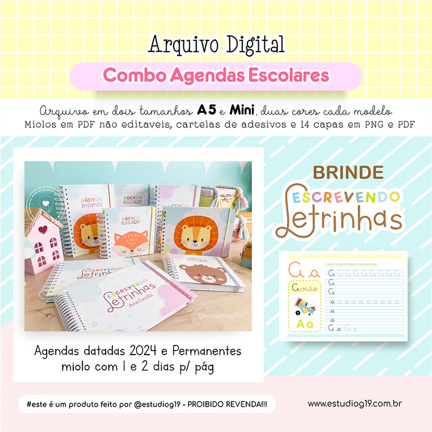 ARQUIVO AGENDAS INFANTIS + BRINDE - ESTUDIO G19 1
