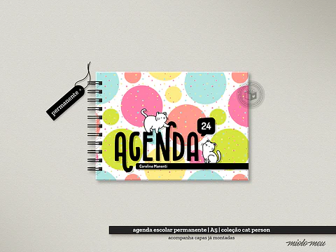 ARQUIVO AGENDA ESCOLAR CAT PERSON - MIOLO MEU