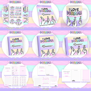 ARQUIVO ENCADERNAÇÃO KIT ESCOLAR DORAMA - PAMELLA