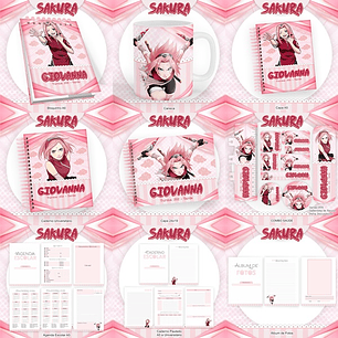 ARQUIVO ENCADERNAÇÃO KIT ESCOLAR SAKURA - PAMELLA