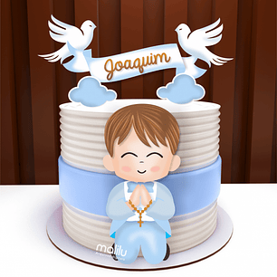 Arquivo topo de bolo batizado menino