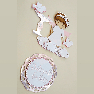Arquivo topo de bolo batizado menina
