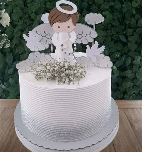 Arquivo topo de bolo batizado anjinho menino
