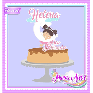 Arquivo topo de bolo batizado menina