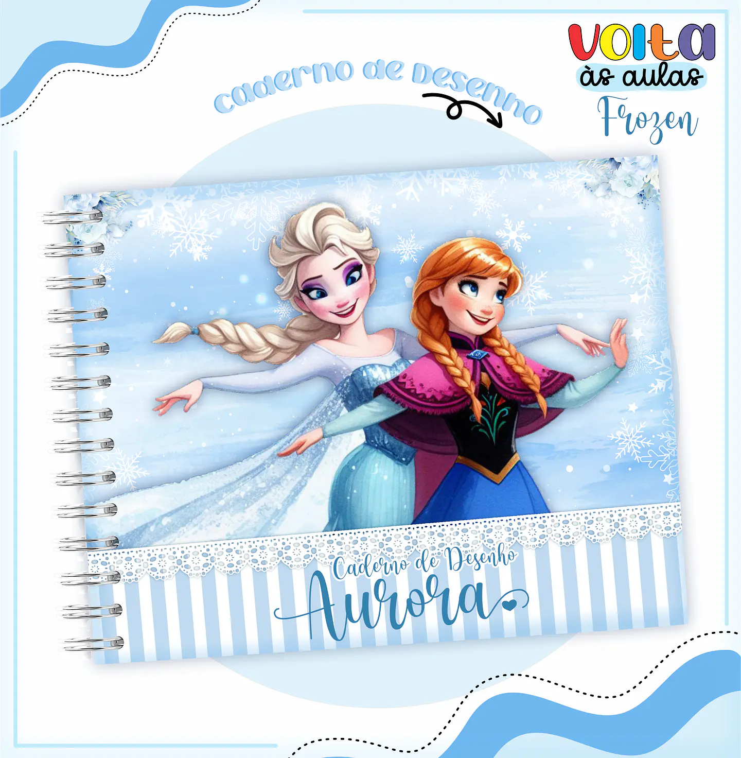 ARQUIVO ENCADERNAÇÃO KIT ESCOLAR FROZEN - LINA CRIATIVA 5